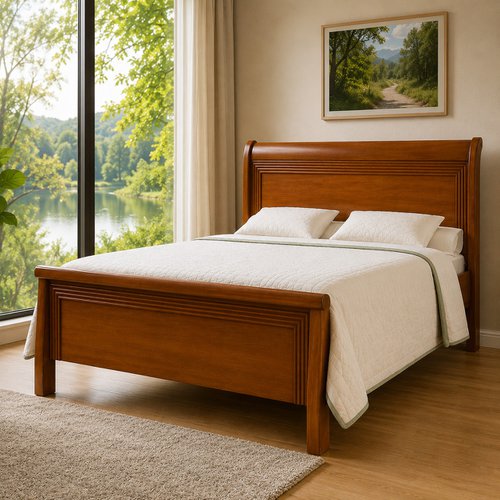 Cama Vitória 1,30 x 1,90 - Madeira Maciça - Móveis de Gramado