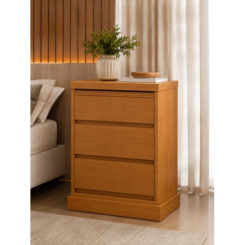 Mesa de Cabeceira Pinhal 70 x 40 x 50 - Madeira Maciça - Móveis de Gramado