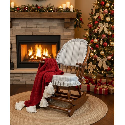 Cadeira de Balanço Frapê Cinza 90/40 x 60 x 50 - Moveis De Gramado