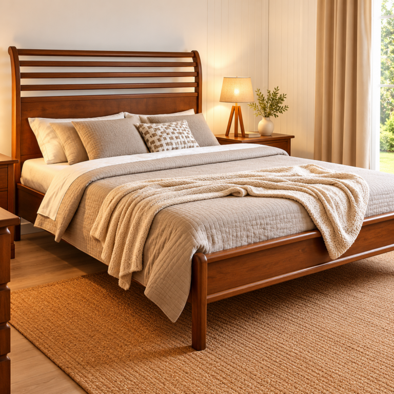 Cama de Casal Palito 1,40 x 1,90 - Madeira Maciça - Móveis de Gramado