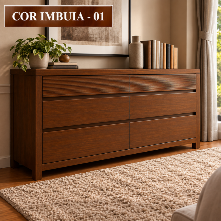 Cômoda Gramado 1,90 x 50 x 80 - (06 Gavetão) - (06 Gavetão) - Móveis de Gramado