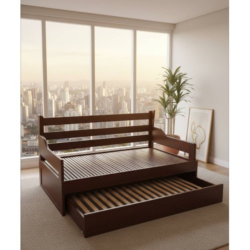 Sofa Cama Tricama Tamandare 190 x 1,00/1,90 Aberto - Bicama 1,90 x 80 - Madeira Maciça - Móveis de Gramado