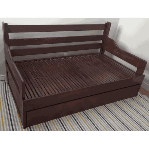 Sofa Cama Tricama Tamandare 190 x 1,00/1,90 Aberto - Bicama 1,90 x 80 - Madeira Maciça - Móveis de Gramado - Imagem 3