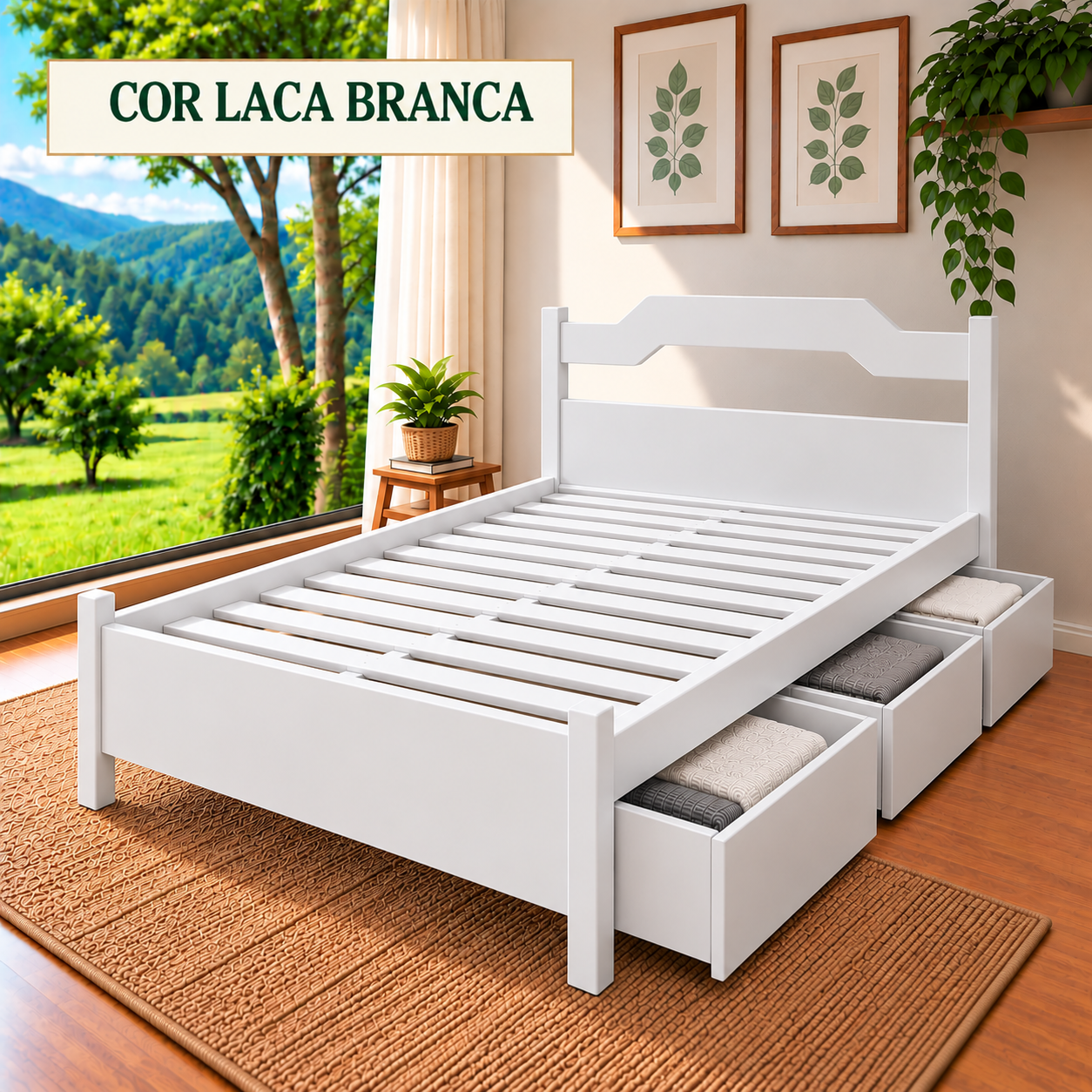 Cama Montanha 80 x 1,90 - (03 Gavetas) - Móveis de Gramado - Imagem 2