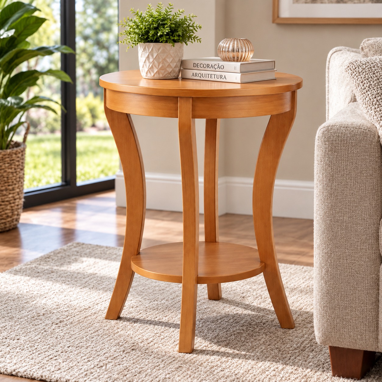 Mesa de Apoio Safira 60 x 60 x 70 - Móveis de Gramado
