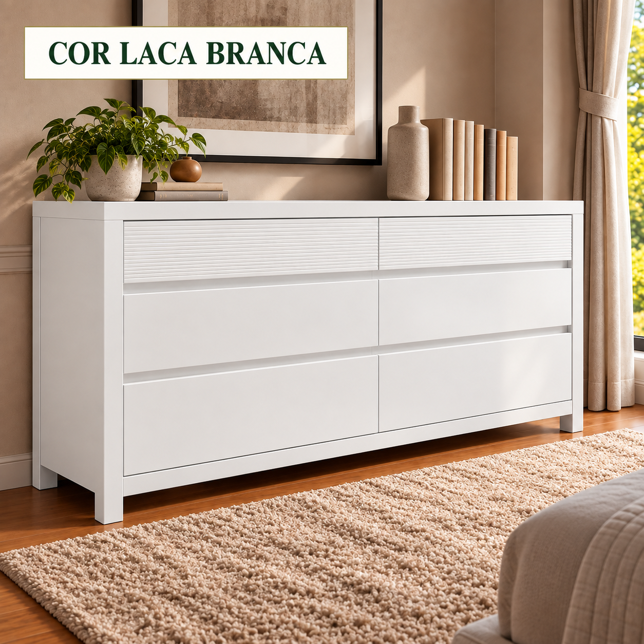 Cômoda Gramado 1,90 x 50 x 80 - Madeira Maciça - Móveis de Gramado