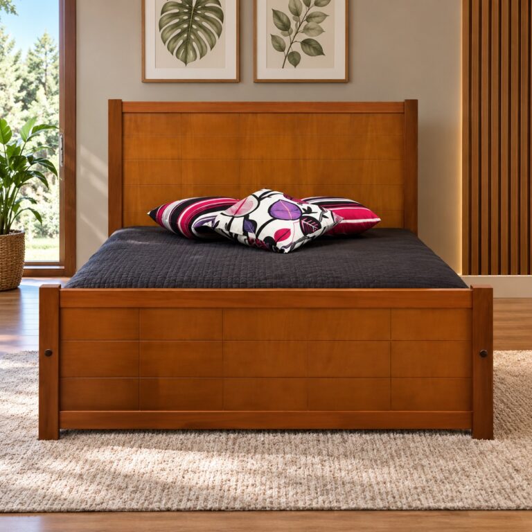 Cama Londres 1,95 x 2,05 - Madeira Maciça - Móveis de Gramado
