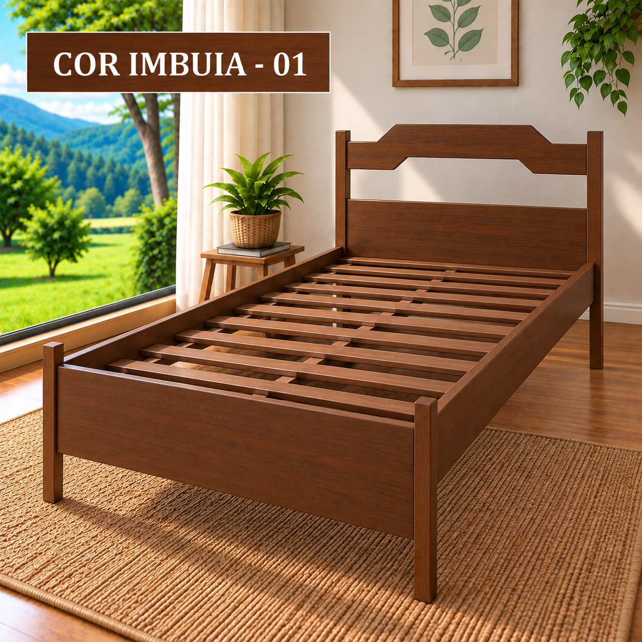 Cama de Solteiro Mirante 80 x 1,90 - Móveis de Gramado