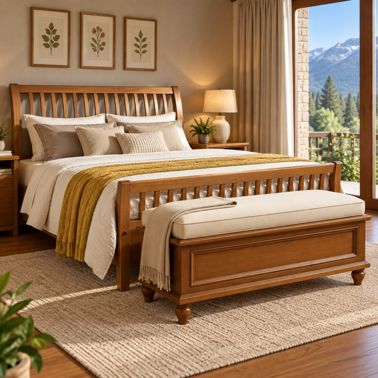 Cama King Verona 1,95 x 2,05 + (Recamier 1,93 x 45 x 45 P/Cama King) - Móveis de Gramado