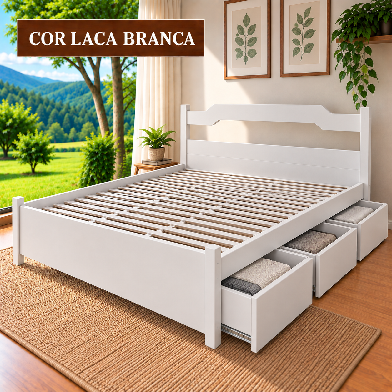 Cama Montanha 1,10 x 1,90 - (03 Gavetas) - Móveis de Gramado - Imagem 2