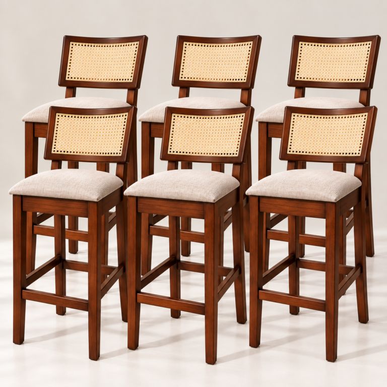 Banqueta Palha 1,20  x 35 x 35 - (06 Unidades) - Madeira Maciça - Móveis de Gramado