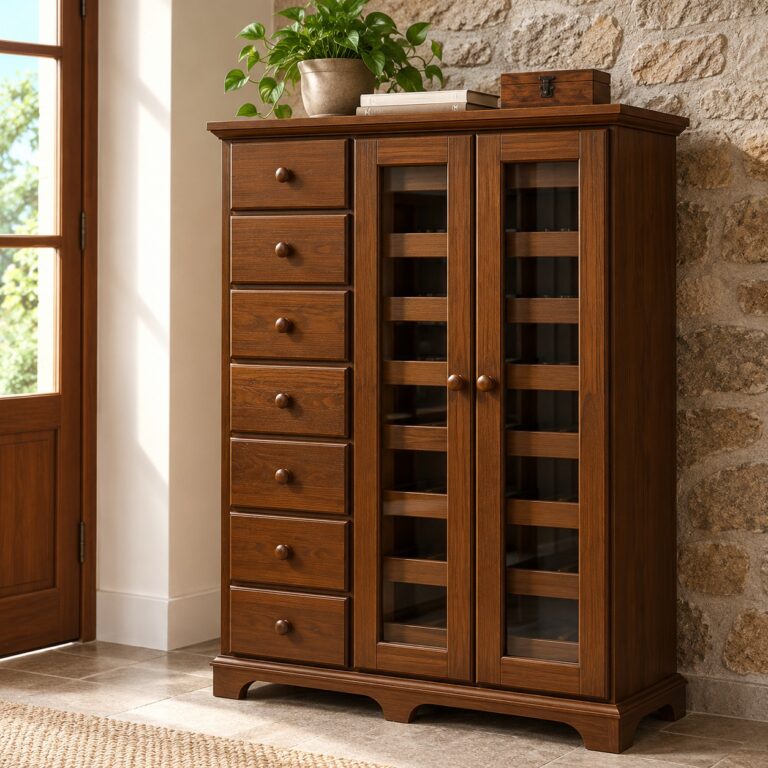 Cômoda Sapateira 1,15 x 54 x 1,62 - Madeira Maciça - Móveis de Gramado