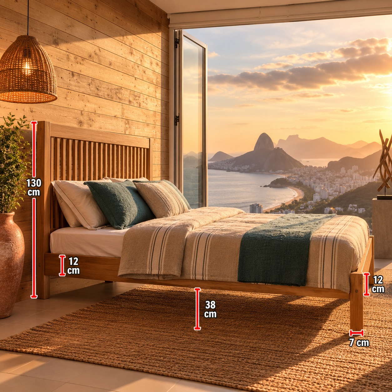 Cama Dalarosa 80 x 1,90 - Madeira Maciça - Móveis de Gramado - Imagem 3